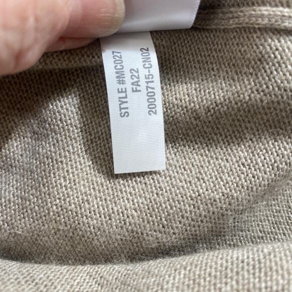 Madewell Sweater Womens Small Heather Hazelwood Mock Neck Wool Alpaca Blend Tan - Picture 8 of 11